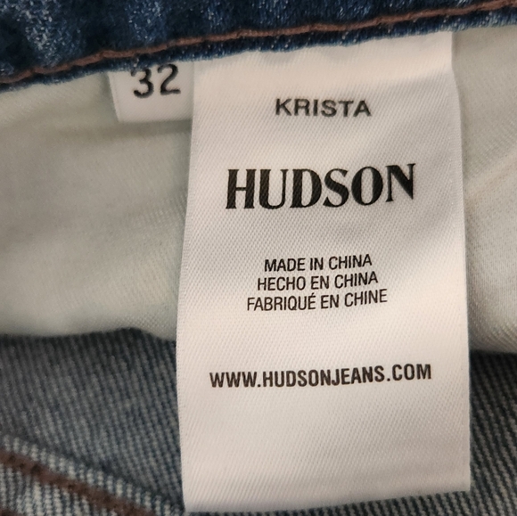 HUDSON DISTRESSED KRISTA SKINNY JEANS - Picture 10 of 10
